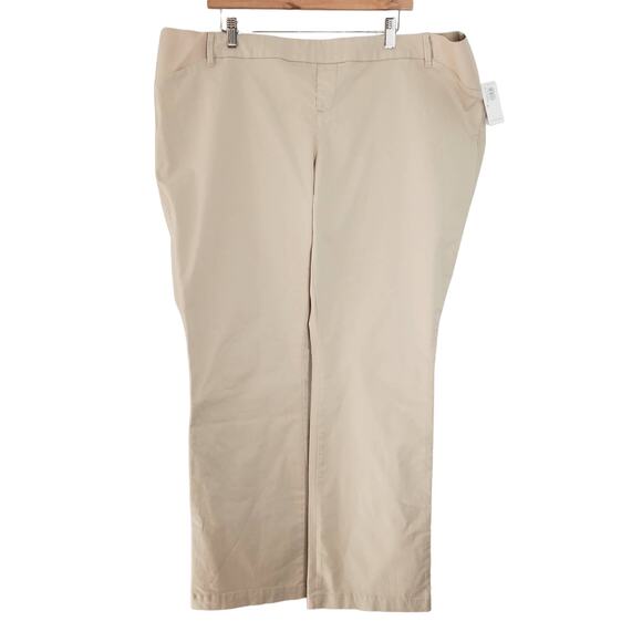 NWT Old Navy Maternity Boot Cut Side Panel Chinos Size 18 - Picture 1 of 9